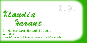 klaudia harant business card